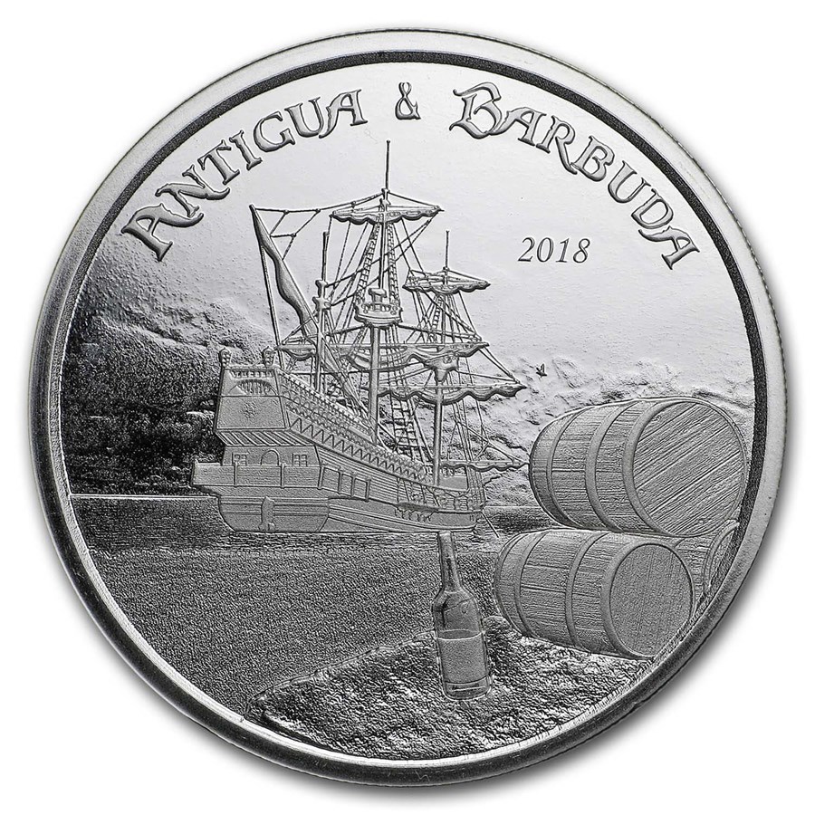 2018 Antigua & Barbuda 1 oz Silver Rum Runner BU