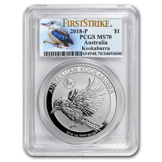 2018 AUS 1 oz Ag Kookaburra Dog Privy MS-70 PCGS (FS, Kook Label) 2018 AUS 1 oz Ag Kookaburra Dog Privy MS-70 PCGS (FS, Kook Label)