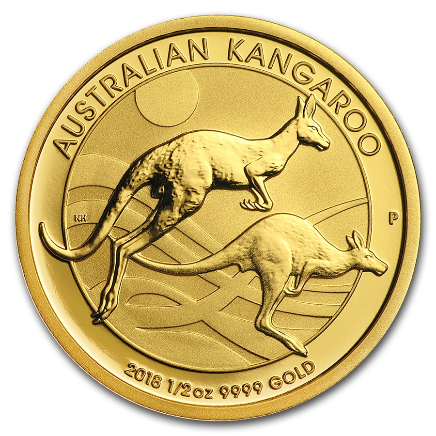 2018 Australia 1/2 oz Gold Kangaroo BU