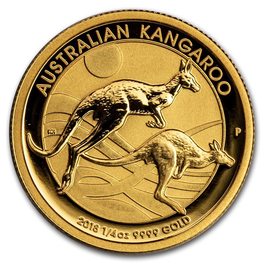 2018 Australia 1/4 oz Gold Kangaroo BU