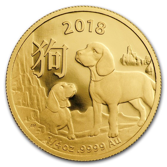 2018 Australia 1/4 oz Gold Lunar Year of the Dog BU (RAM) 2018 Australia 1/4 oz Gold Lunar Year of the Dog BU (RAM)