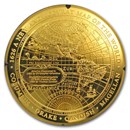 2018 Australia 1 oz Gold $100 Map of the World Western Hemisphere