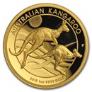 2018 Australia 1 oz Gold Kangaroo Proof (High Relief, Box & COA)