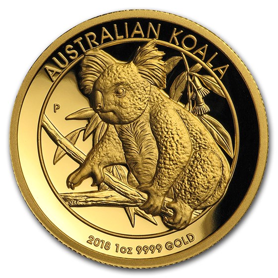 2018 Australia 1 oz Gold Koala Proof (High Relief, Box & COA) 2018 Australia 1 oz Gold Koala Proof (High Relief, Box & COA)