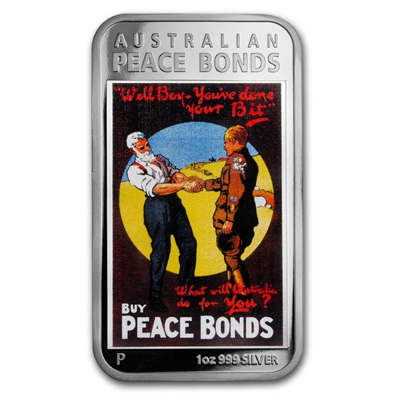 2018 Australia 1 oz Silver $1 Posters of World War I Peace Bond 2018 Australia 1 oz Silver $1 Posters of World War I Peace Bond