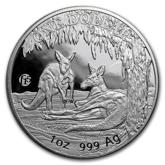 2018 Australia 1 oz Silver 25th Anniversary Kangaroo (F15 Privy) 2018 Australia 1 oz Silver 25th Anniversary Kangaroo (F15 Privy)