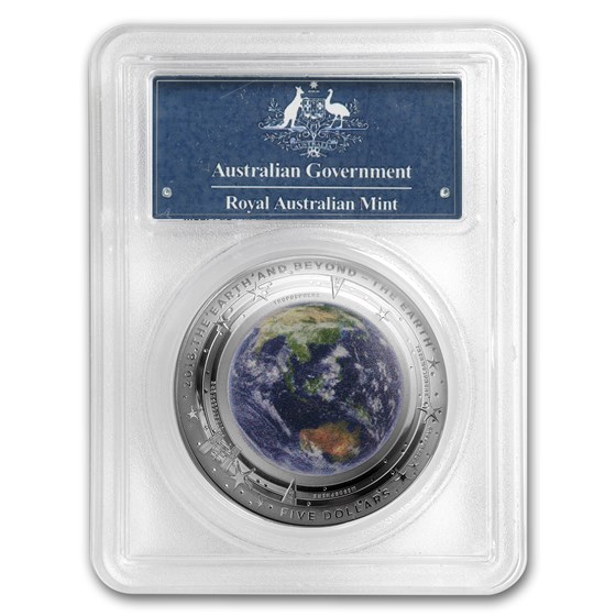 2018 Australia 1 oz Silver $5 Domed The Earth PR-70 PCGS (FS) 2018 Australia 1 oz Silver $5 Domed The Earth PR-70 PCGS (FS)