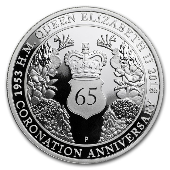2018 Australia 1 oz Silver 65th Anniversary of the Coronation Prf 2018 Australia 1 oz Silver 65th Anniversary of the Coronation Prf