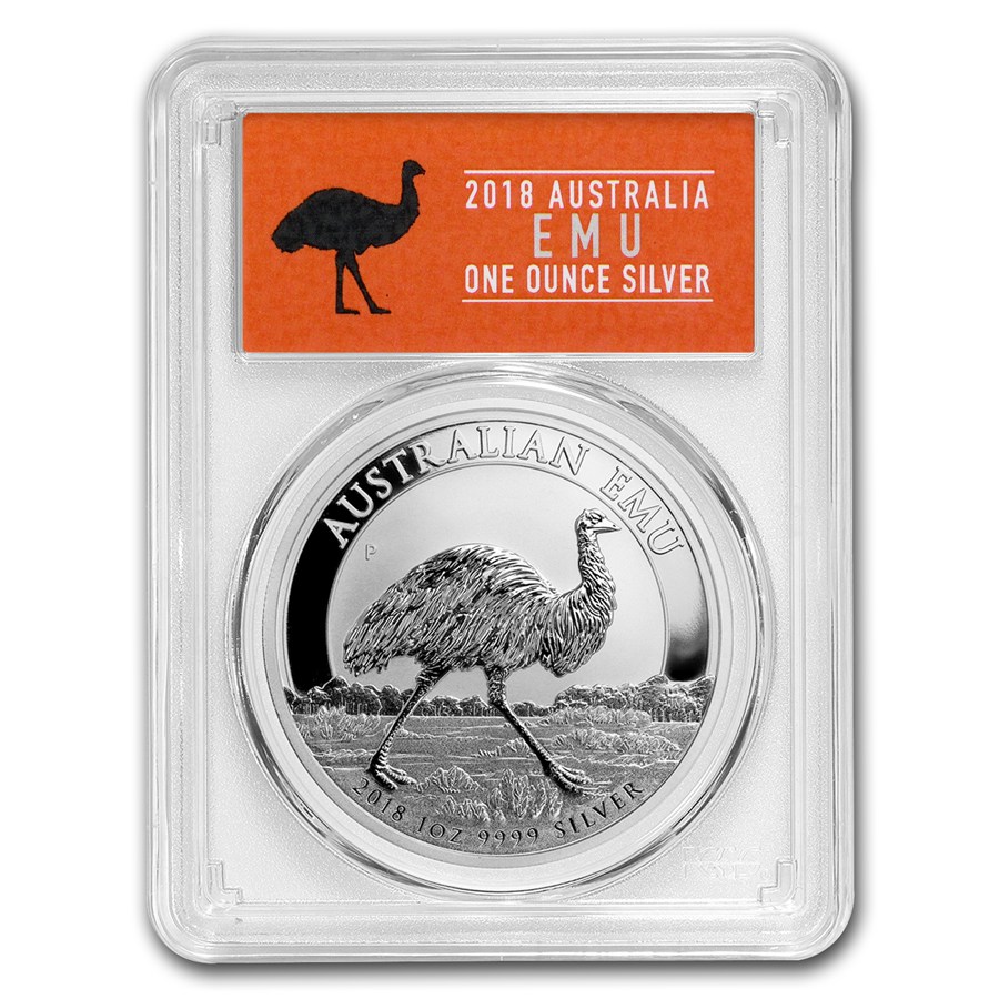 Buy 2018 Australia 1 oz Silver Emu MS-69 PCGS (FS, Emu Label) | APMEX