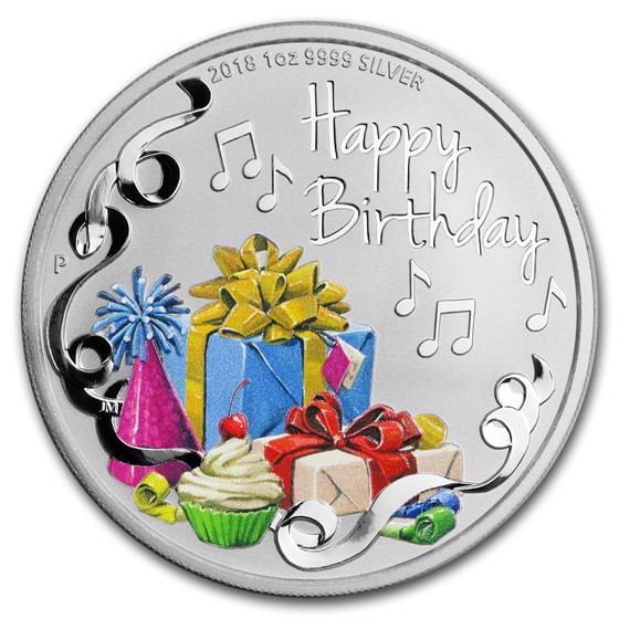 2018 Australia 1 oz Silver Happy Birthday Proof 2018 Australia 1 oz Silver Happy Birthday Proof