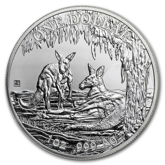 2018 Australia 1 oz Silver Kangaroo (25th Anniv Privy) 2018 Australia 1 oz Silver Kangaroo (25th Anniv Privy)