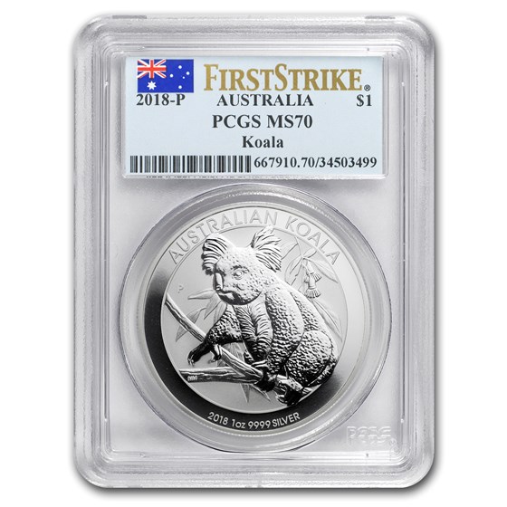 2018 Australia 1 oz Silver Koala MS-70 PCGS FS 2018 Australia 1 oz Silver Koala MS-70 PCGS FS