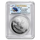 2018 Australia 1 oz Silver Kookaburra MS-69 PCGS (FS, Kook Label)