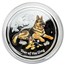2018 Australia 1 oz Silver Lunar Dog Proof (Colorized)