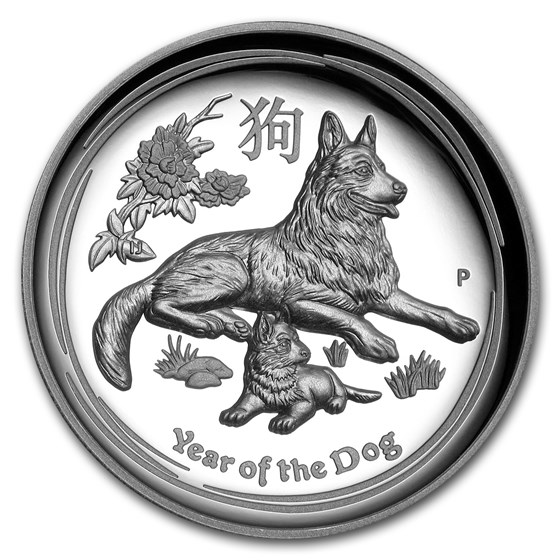 2018 Australia 1 oz Silver Lunar Dog Proof (HR, Box & COA) 2018 Australia 1 oz Silver Lunar Dog Proof (HR, Box & COA)