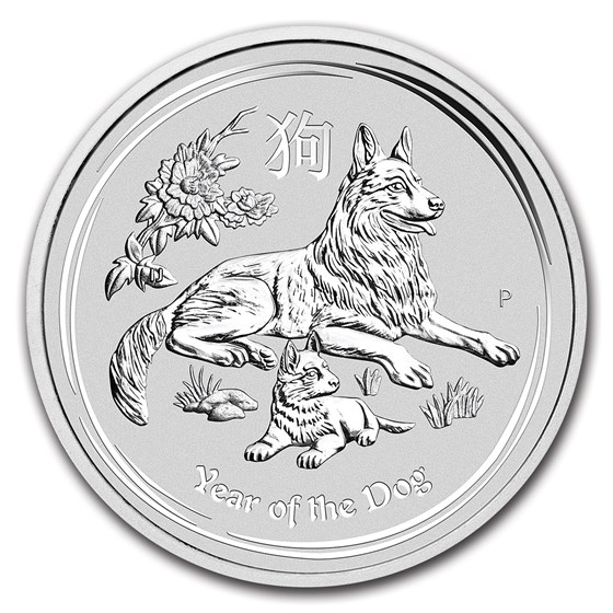 2018 Australia 10 kilo Silver Lunar Dog BU 2018 Australia 10 kilo Silver Lunar Dog BU