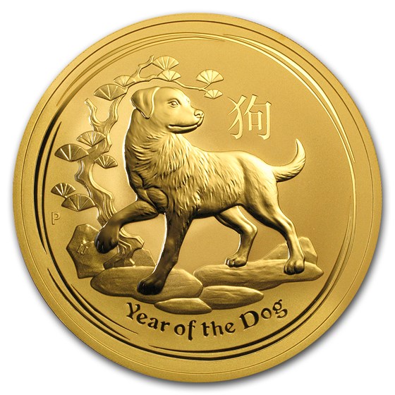 2018 Australia 10 oz Gold Lunar Dog BU 2018 Australia 10 oz Gold Lunar Dog BU