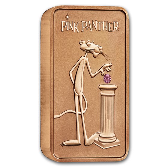 2018 Australia 10 oz Pink Gold Pink Panther Diamond Ingot 2018 Australia 10 oz Pink Gold Pink Panther Diamond Ingot
