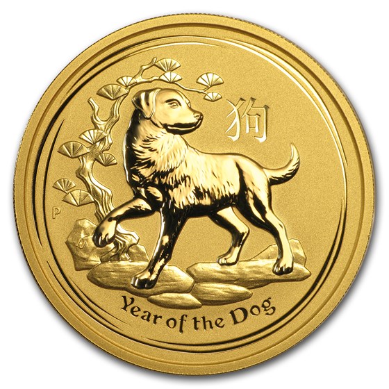 2018 Australia 2 oz Gold Lunar Dog BU 2018 Australia 2 oz Gold Lunar Dog BU