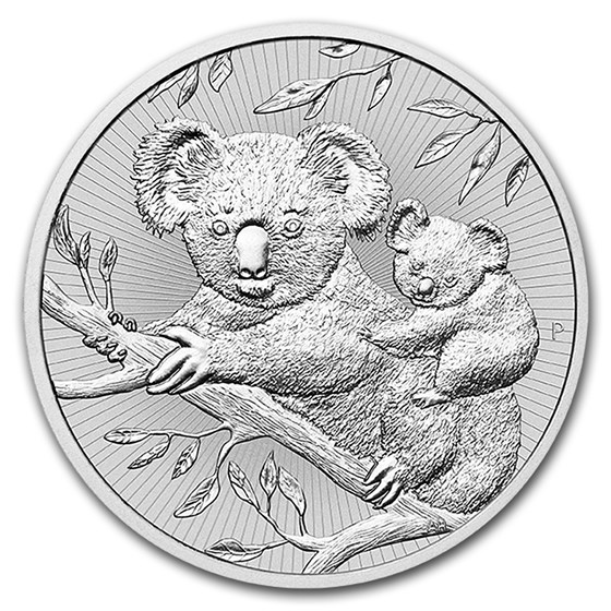 2018 Australia 2 oz Silver Koala BU (Piedfort)