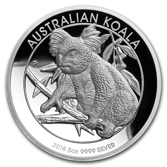 2018 Australia 5 oz Silver Koala Proof (High Relief, w/Box & COA) 2018 Australia 5 oz Silver Koala Proof (High Relief, w/Box & COA)
