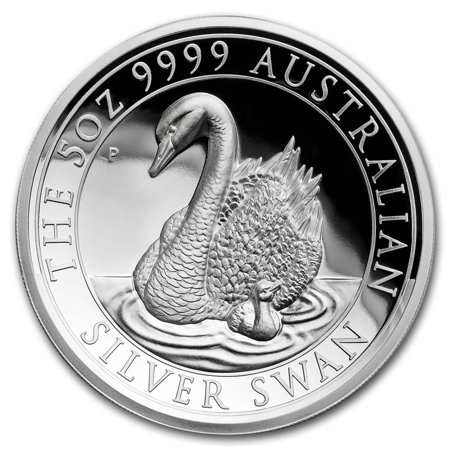 2018 Australia 5 oz Silver Swan Proof (High Relief, w/Box & COA)