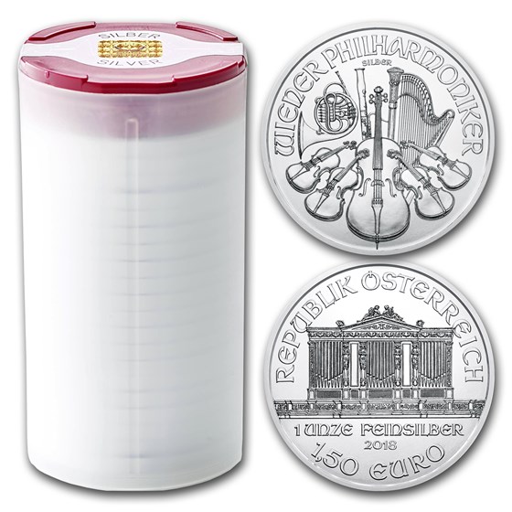 2018 Austria 1 oz Silver Philharmonic BU (Tube of 20) 2018 Austria 1 oz Silver Philharmonic BU (Tube of 20)