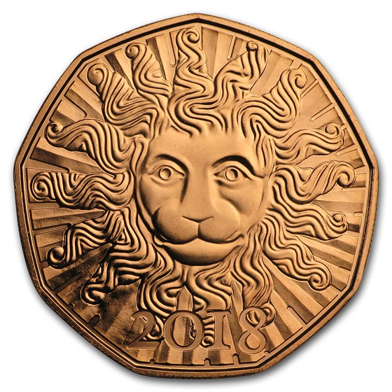 2018 Austria Copper €5 New Year's A Lion in the Winter