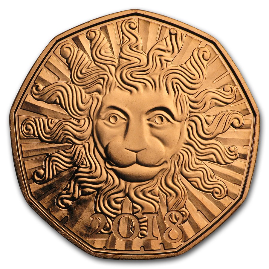 2018 Austria Copper €5 New Year's A Lion in the Winter