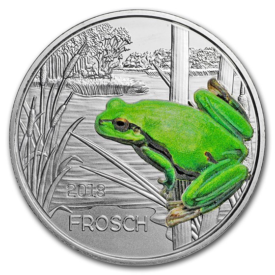 2018 Austria Cupro-Nickel €3 Colorful Creatures (The Frog) 2018 Austria Cupro-Nickel €3 Colorful Creatures (The Frog)