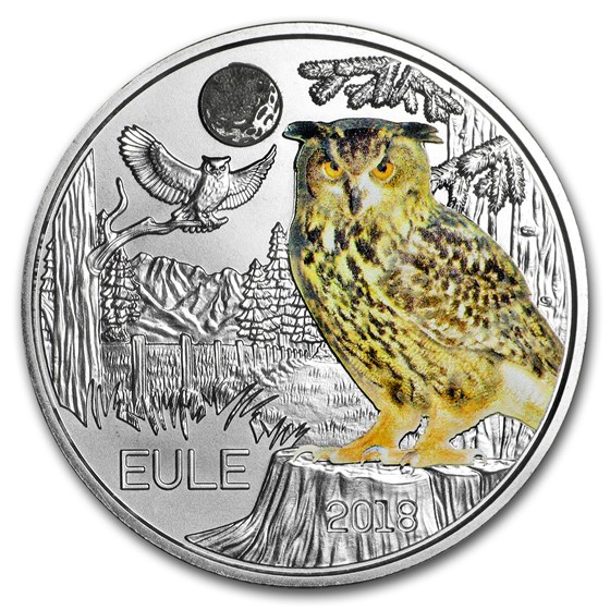2018 Austria Cupro-Nickel €3 Colorful Creatures (The Owl) 2018 Austria Cupro-Nickel €3 Colorful Creatures (The Owl)