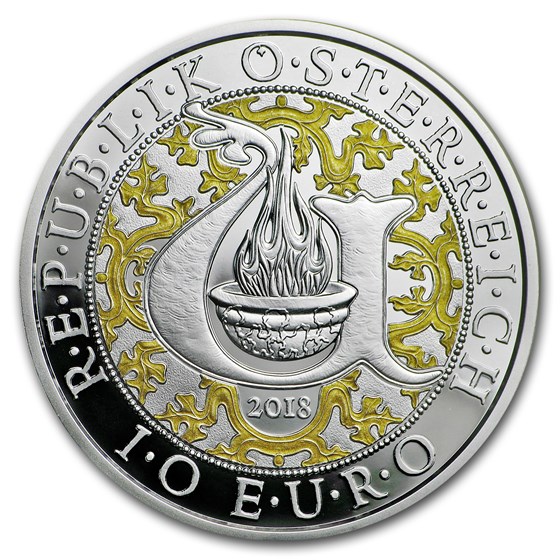 2018 Austria Proof Silver €10 Guardian Angels (Uriel) 2018 Austria Proof Silver €10 Guardian Angels (Uriel)