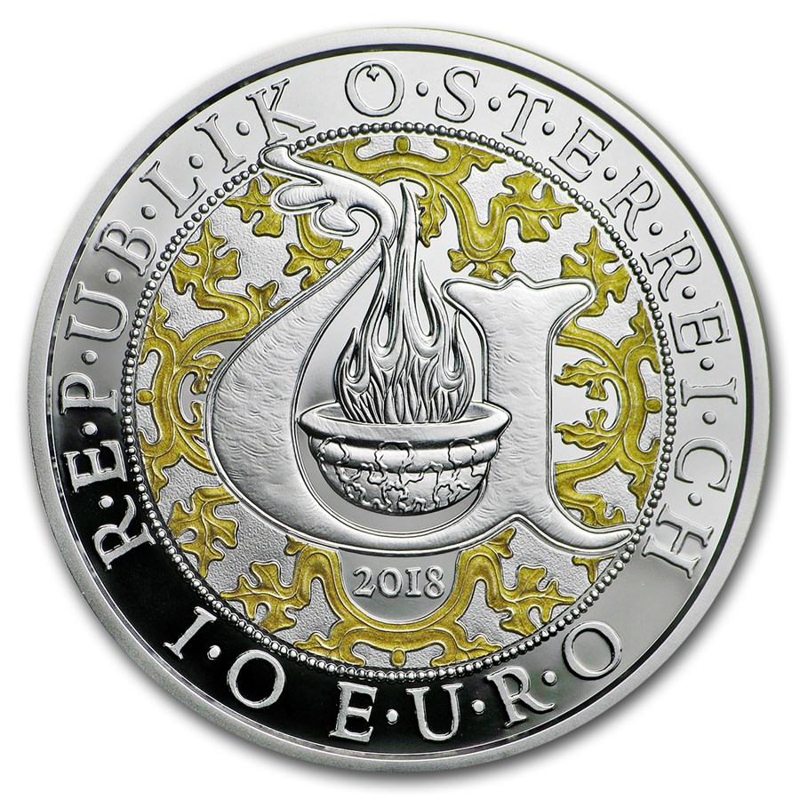 2018 Austria Proof Silver €10 Guardian Angels (Uriel)