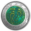 2018 Austria Silver/Niobium Anthropocene €25 BU