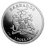 2018 Barbados 1 oz Silver Caribbean Seahorse BU