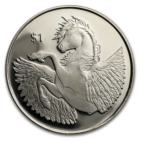 2018 British Virgin Islands $1 Virenium Pegasus BU 2018 British Virgin Islands $1 Virenium Pegasus BU