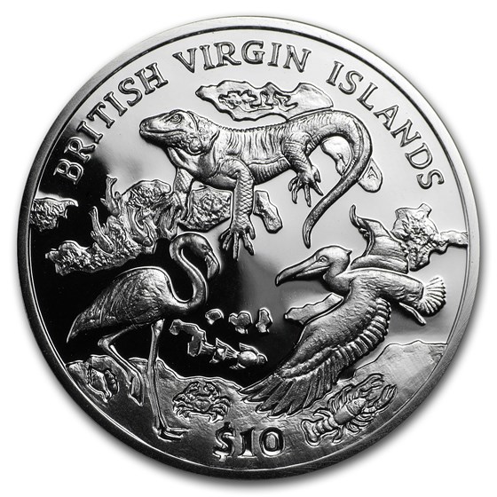 2018 British Virgin Islands Silver PF $10 Archipelago & Wildlife 2018 British Virgin Islands Silver PF $10 Archipelago & Wildlife