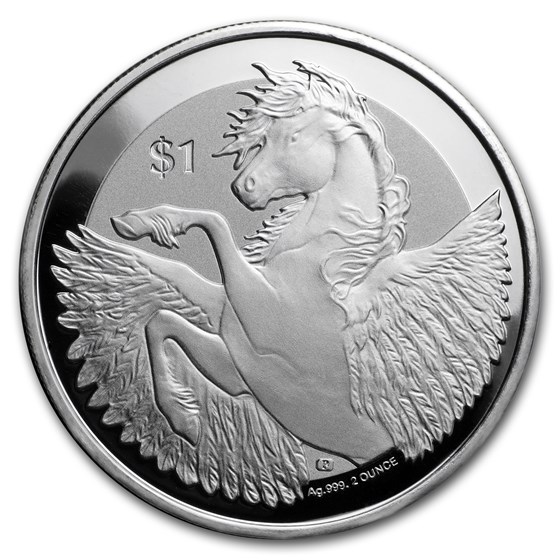 2018 BVI 2 oz Silver Pegasus Frosted BU 2018 BVI 2 oz Silver Pegasus Frosted BU