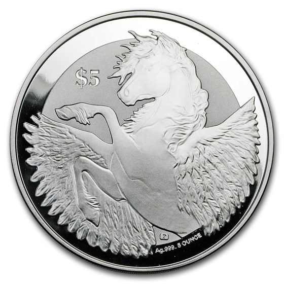 2018 BVI 5 oz Silver Pegasus Reverse Frosted (Abrasion, Spotted) 2018 BVI 5 oz Silver Pegasus Reverse Frosted (Abrasion, Spotted)