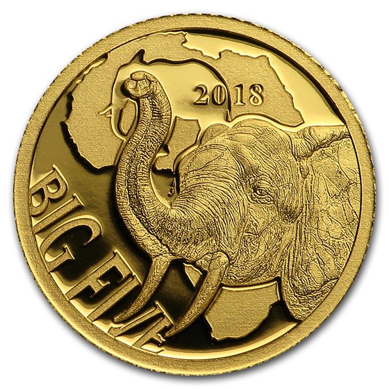 2018 Cameroon 1/2 gram Gold Elephant Proof (The Big Five)