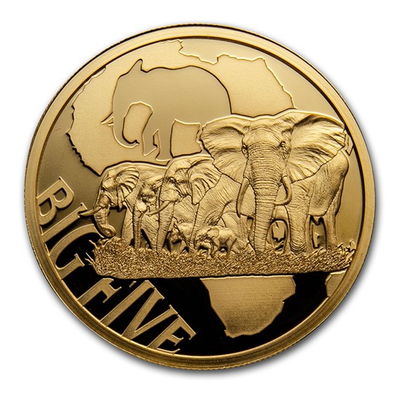2018 Cameroon 1/2 oz Gold Elephant Proof (The Big Five) 2018 Cameroon 1/2 oz Gold Elephant Proof (The Big Five)