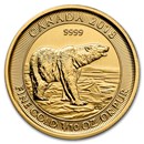 2018 Canada 1/10 oz Gold $5 Polar Bear BU
