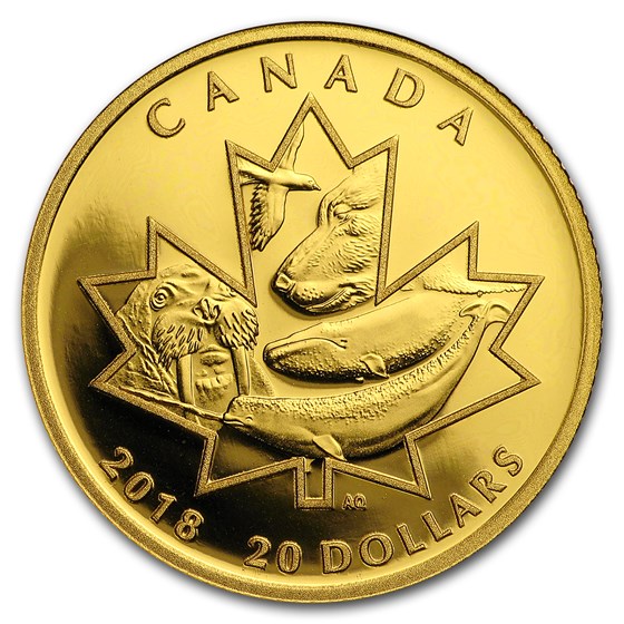 2018 Canada 1/10 oz Proof Gold $20 Symbols of the North 2018 Canada 1/10 oz Proof Gold $20 Symbols of the North