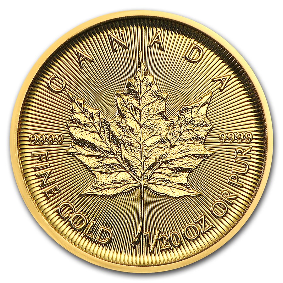 2018 Canada 1/20 oz Gold Maple Leaf BU