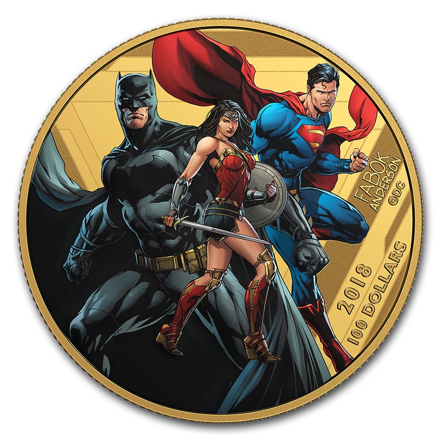2018 Canada 1/4 oz Pf Gold The Justice League™: United We Stand