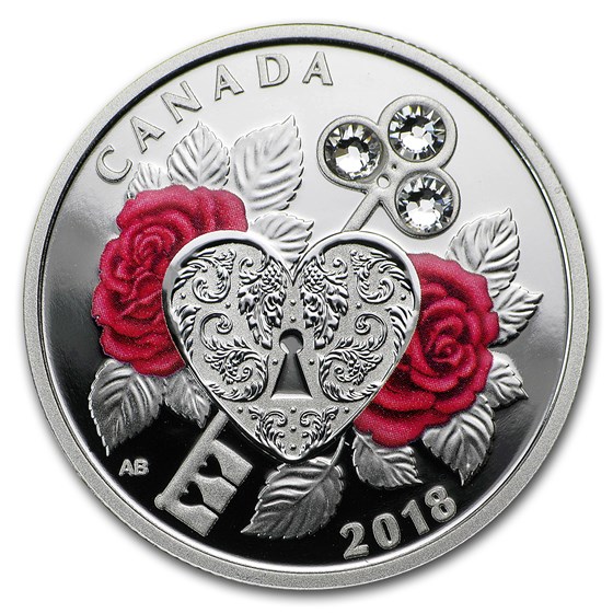 2018 Canada 1/4 oz Silver $3 Celebration of Love (Roses) 2018 Canada 1/4 oz Silver $3 Celebration of Love (Roses)