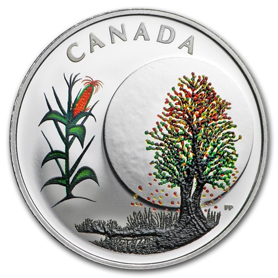 2018 Canada 1/4 oz Silver $3 Thirteen Teachings Corn Moon 2018 Canada 1/4 oz Silver $3 Thirteen Teachings Corn Moon
