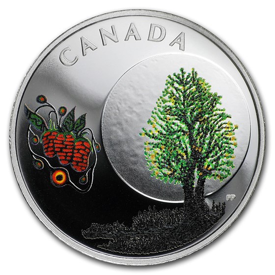 2018 Canada 1/4 oz Silver $3 Thirteen Teachings Strawberry Moon 2018 Canada 1/4 oz Silver $3 Thirteen Teachings Strawberry Moon