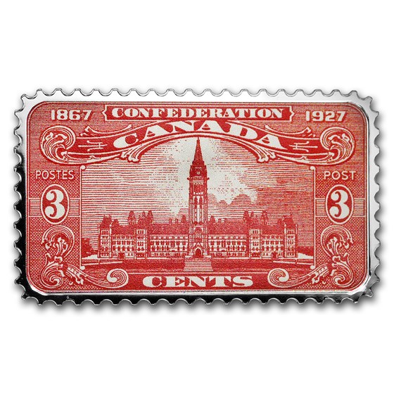 2018 Canada 1 oz Ag $20 Historical Stamps: Parliament Building 2018 Canada 1 oz Ag $20 Historical Stamps: Parliament Building