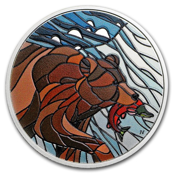 2018 Canada 1 oz Proof Silver $20 Canadian Mosaics: Grizzly Bear 2018 Canada 1 oz Proof Silver $20 Canadian Mosaics: Grizzly Bear